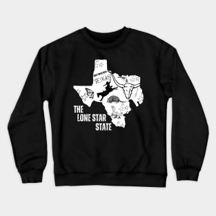 Symbols of Texas Lone Star State Logo Crewneck Sweatshirt